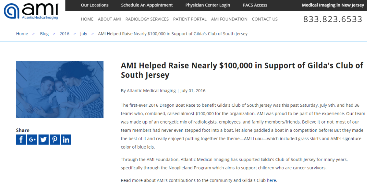 ATLANTIC MEDICAL IMAGING — Blog Copy