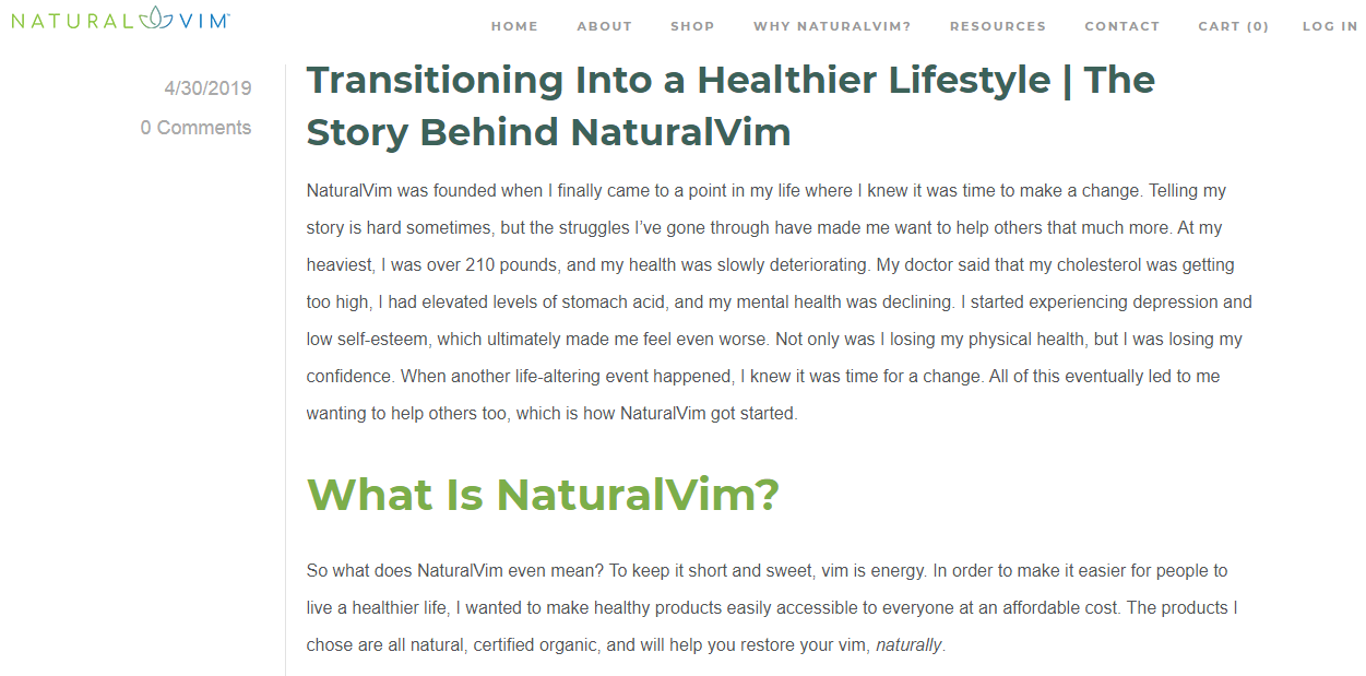 NATURALVIM — Blog Copy