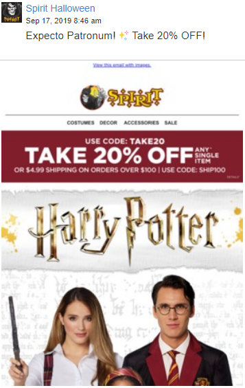 SPIRIT HALLOWEEN — Email Copy