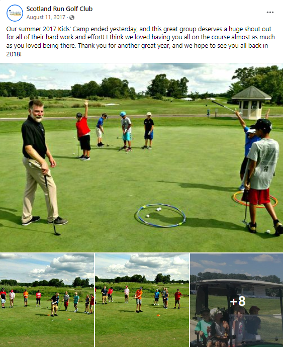 SCOTLAND RUN GOLF CLUB — Social Media Copy