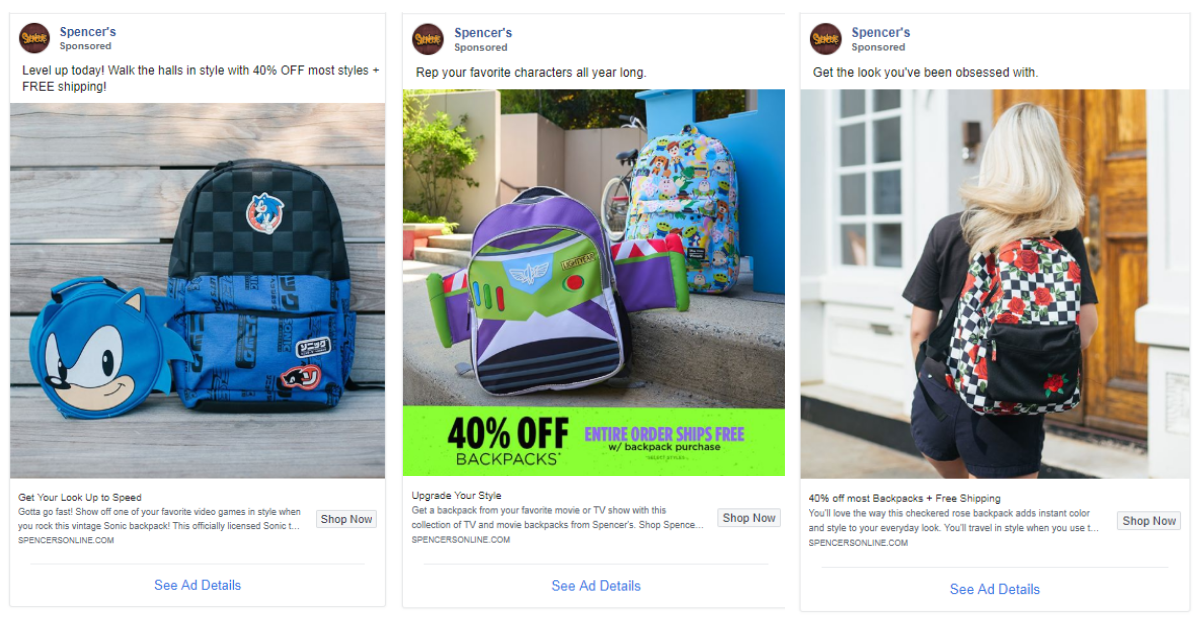 SPENCER GIFTS — Social Media Copy