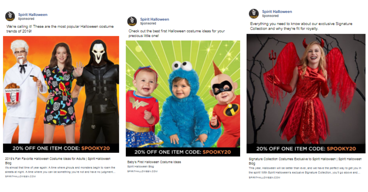 SPIRIT HALLOWEEN — Social Media Copy