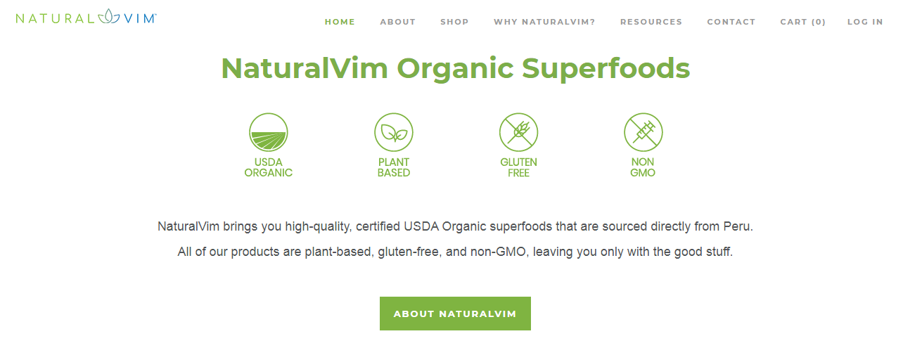 NATURALVIM — Website Copy